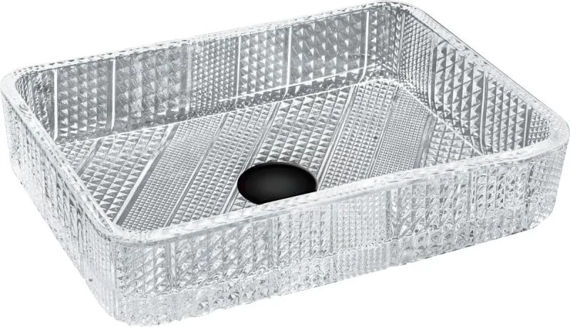 Mexen Akra lavatório de vidro sobre bancada 46 x 33 cm, transparente - 24024600