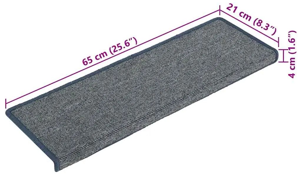 Tapetes de escadas 30 pcs 65x21x4 cm roxo e azul
