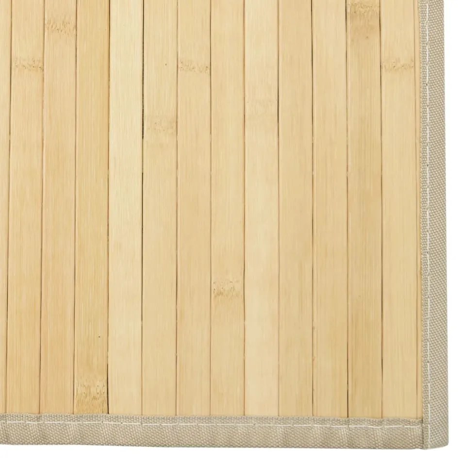 Tapete retangular 100x1000 cm bambu cor natural clara