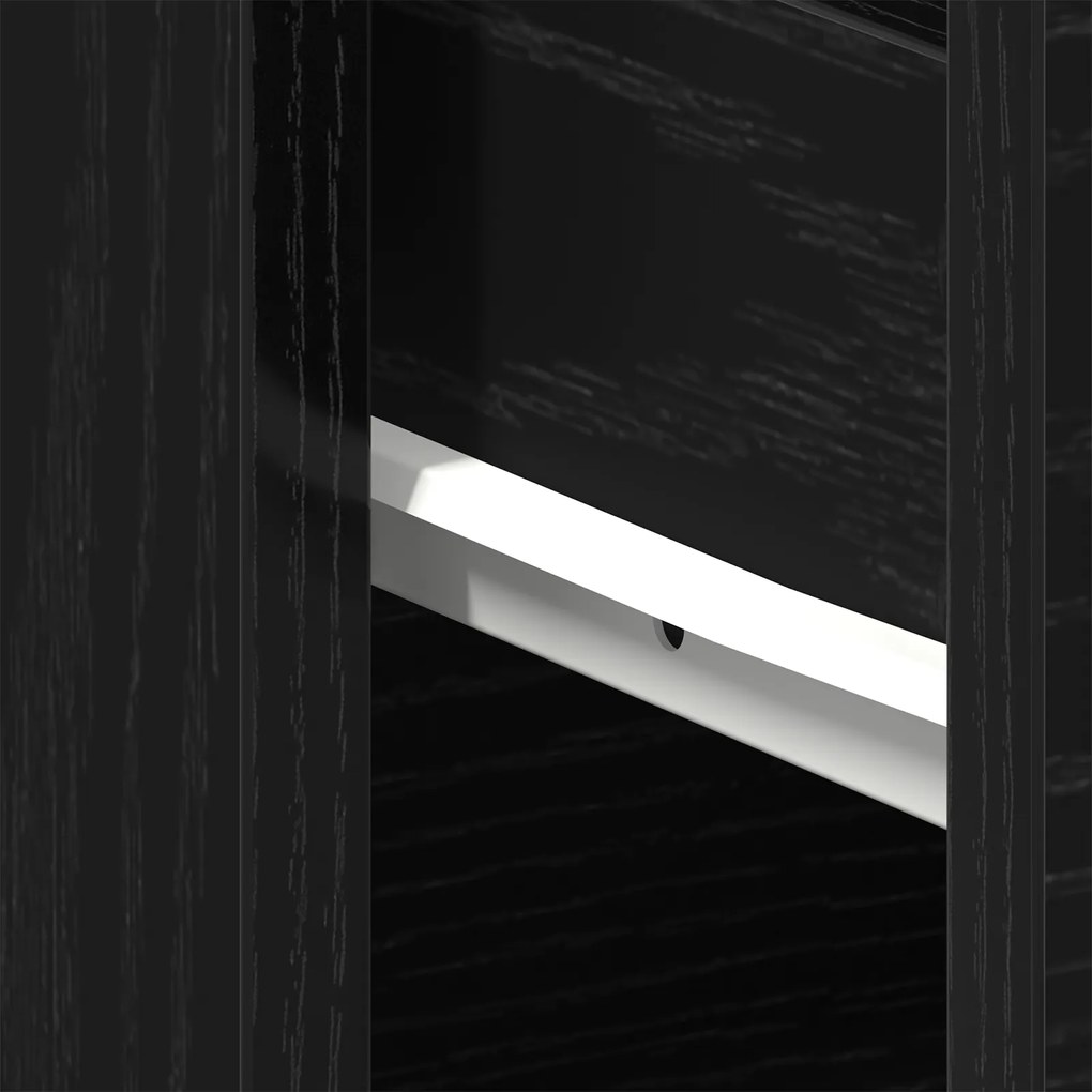 Conjunto de camas de cabeceira vidaXL 2 pcs Carvalho Preto 40x30x39 cm