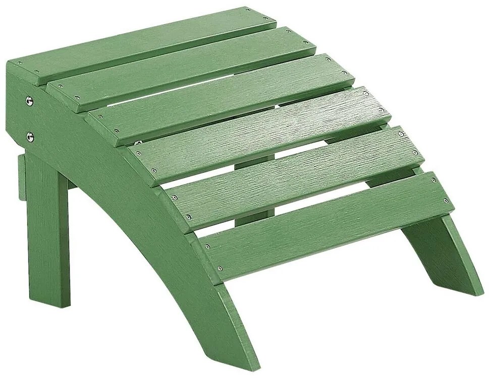 Cadeira de jardim verde com repousa-pés ADIRONDACK Beliani