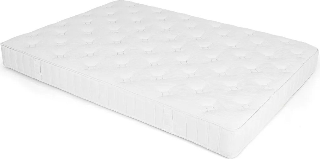 Colchão duplo 140 x 200 cm híbrido de espuma e molas ensacadas de 20 cm para isolamento de movimento e alívio de pressão