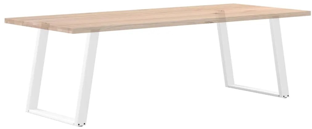 Pés de mesa de jantar em forma de U, 2 peças, branco, 70 x (72-73) cm,