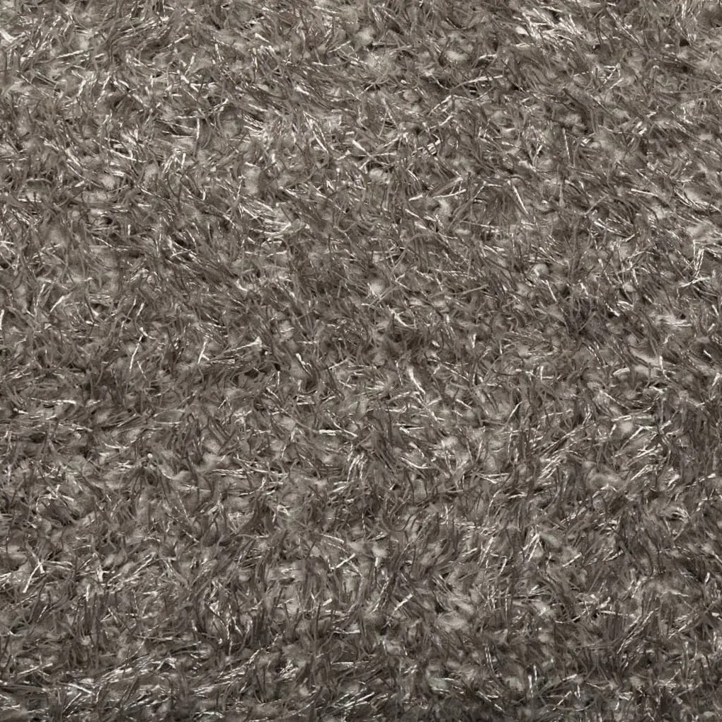 Tapete de pelo alto com aspeto brilhante ISTAN Ø 80cm cinzento