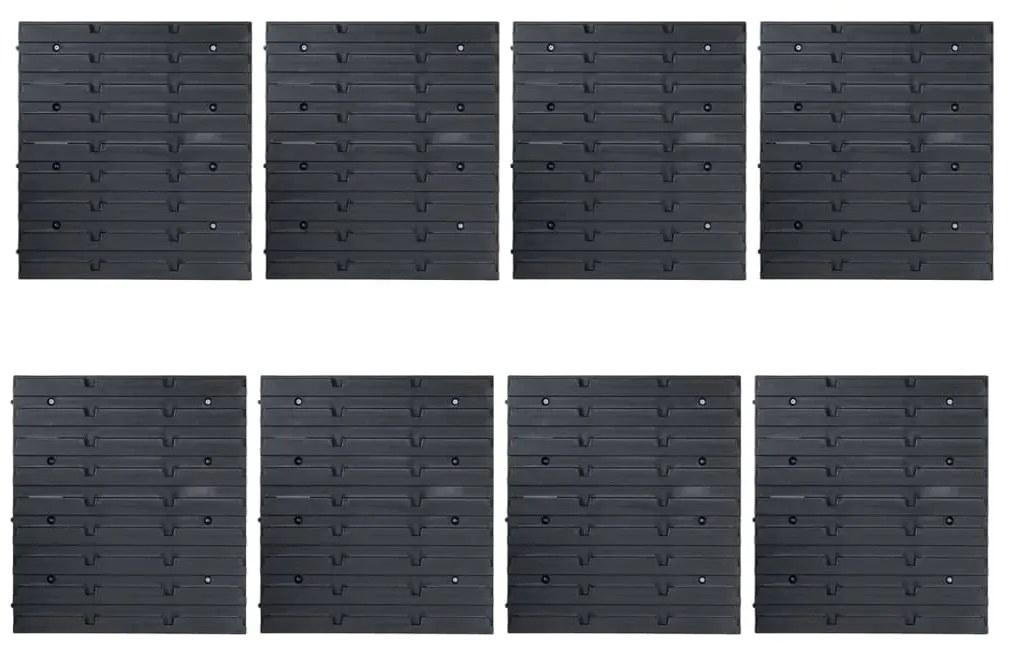 128 pcs Kit caixas arrumação com painéis de parede azul e preto