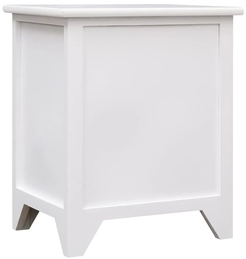 Mesa-de-cabeceira 38x28x45 cm madeira paulownia branco