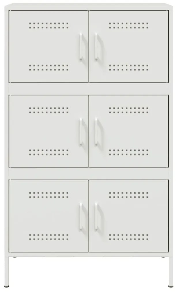Aparador alto 68x39x113 cm aço branco