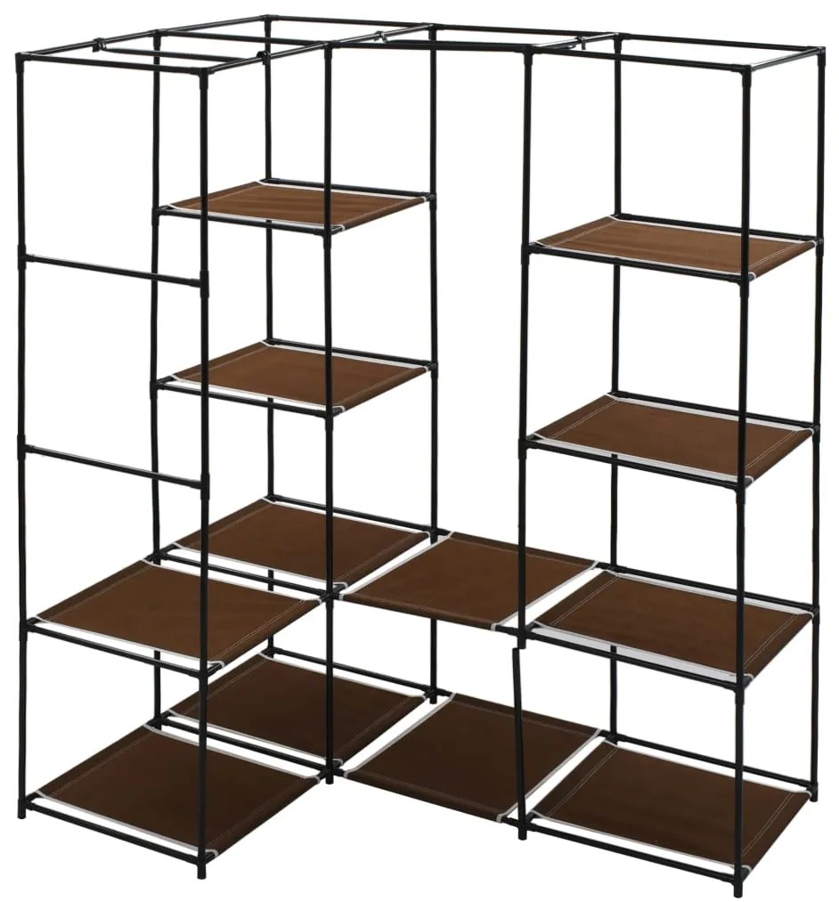 Roupeiro de canto 130x87x169 cm castanho