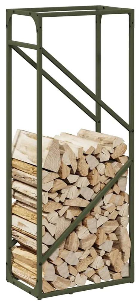 Suporte para lenha aço laminado a frio verde azeitona