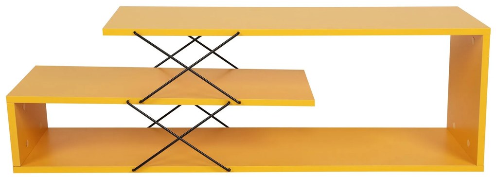 Móvel TV Zigzag – Amarelo – 120x40x30 cm