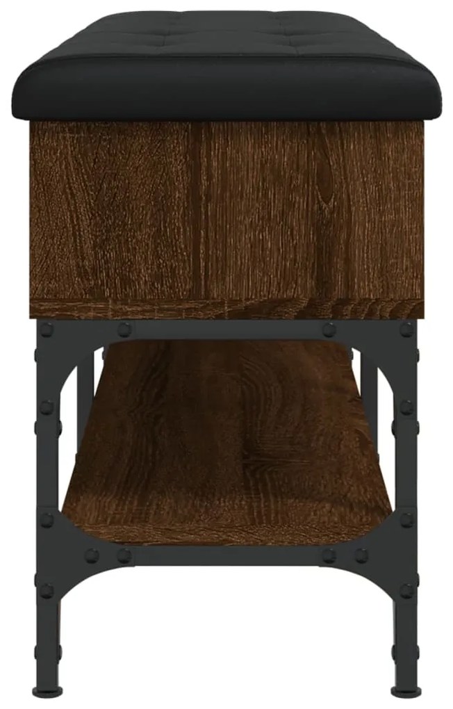 Banco sapateira 102x32x45cm derivados madeira carvalho castanho