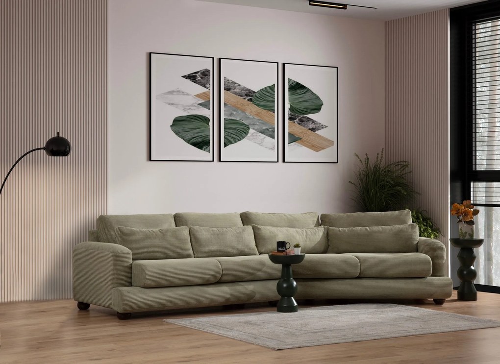 Sofá de 4 Lugares River – Verde – 330 cm x 105 cm x 90 cm