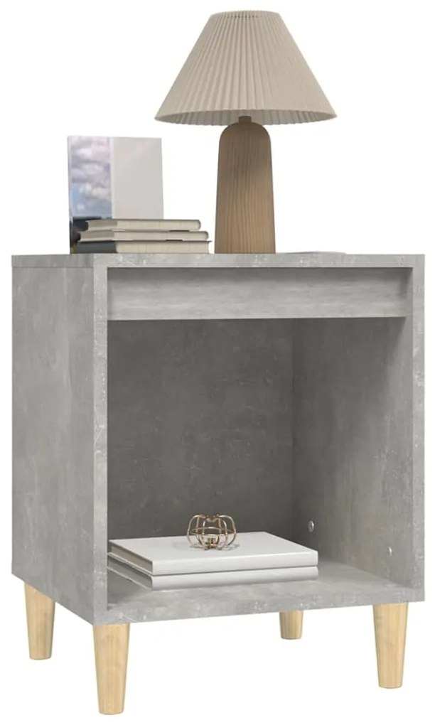 Mesas de cabeceira 2 pcs 40x35x50 cm cinzento cimento