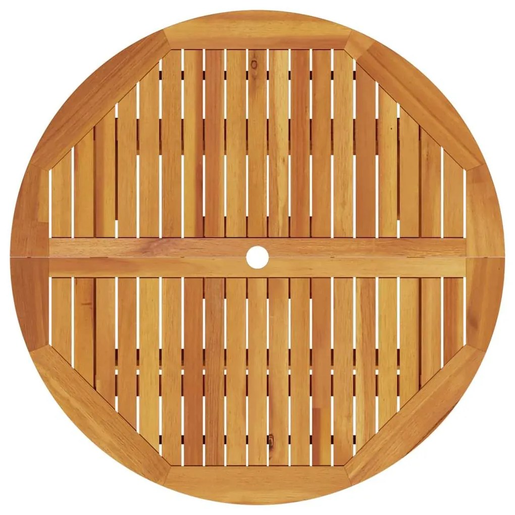 Conjunto de Móveis de Jardim Manual 5 pcs Madeira Natural