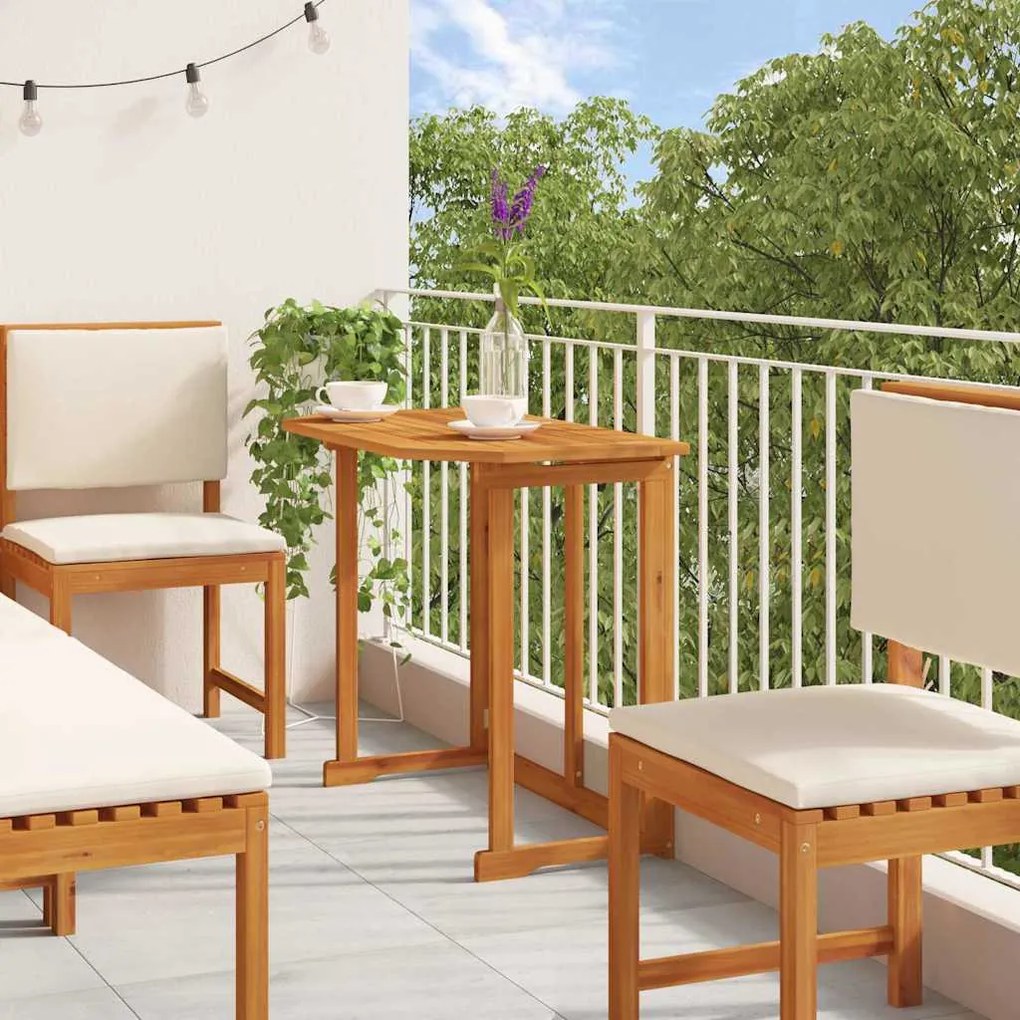 Conjunto de Jantar para o Jardim com 6 Peças e Almofadas em Madeira de