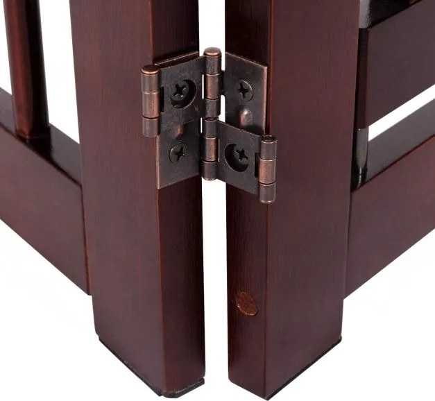 Barreira de segurança de madeira dobrável para cães Barreira de segurança para cães 3 peças 206 x 61 x 1,8cm