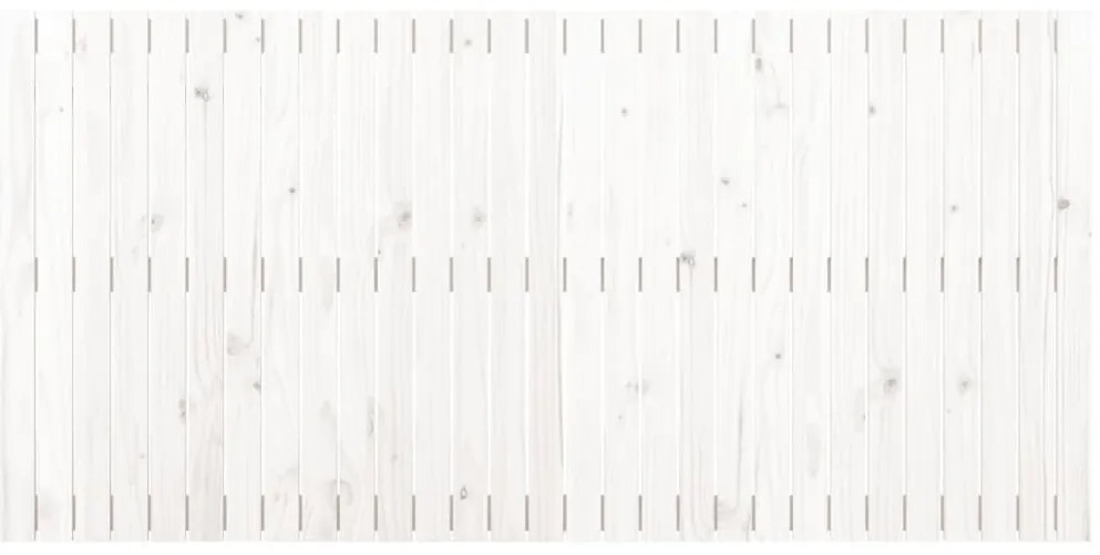 Cabeceira de parede 185x3x90 cm madeira de pinho maciça branco