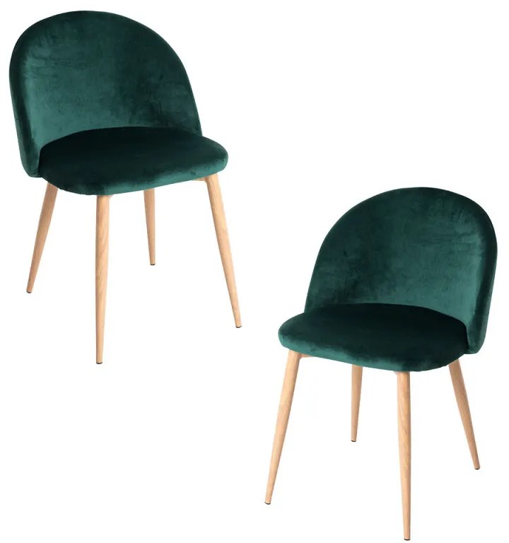 Pack 2 Cadeiras Vint Veludo - Verde
