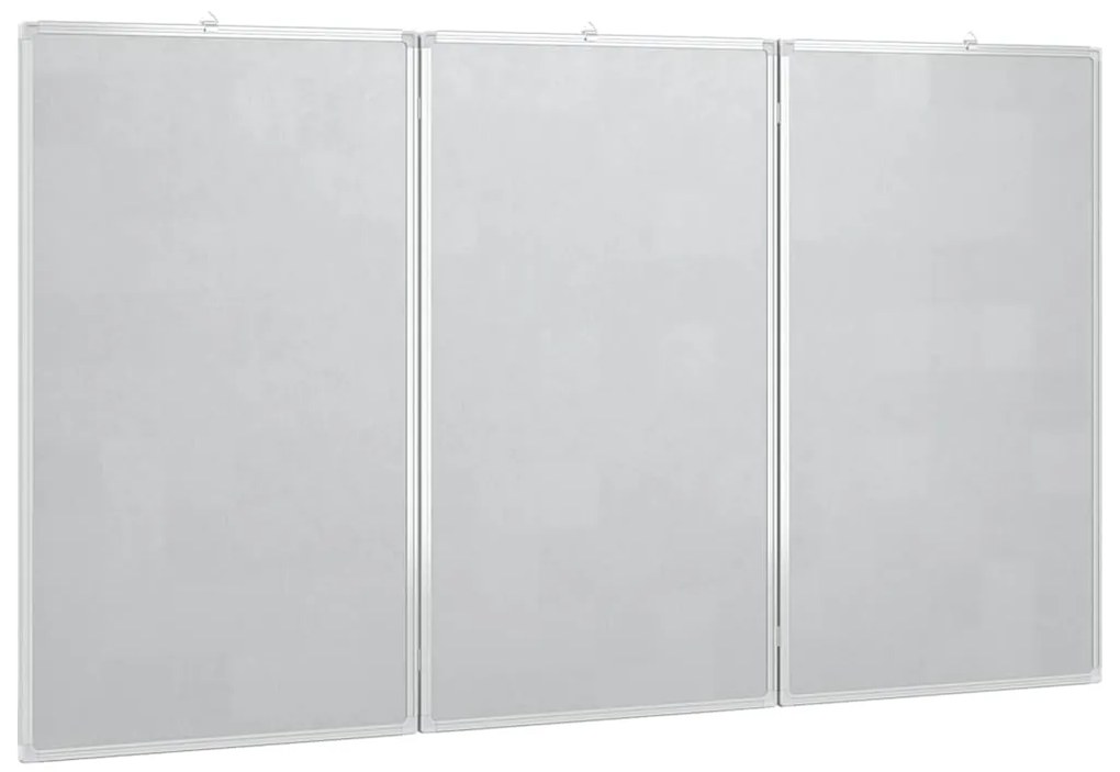 Quadro branco magnético dobrável 120x100x1,7 cm alumínio