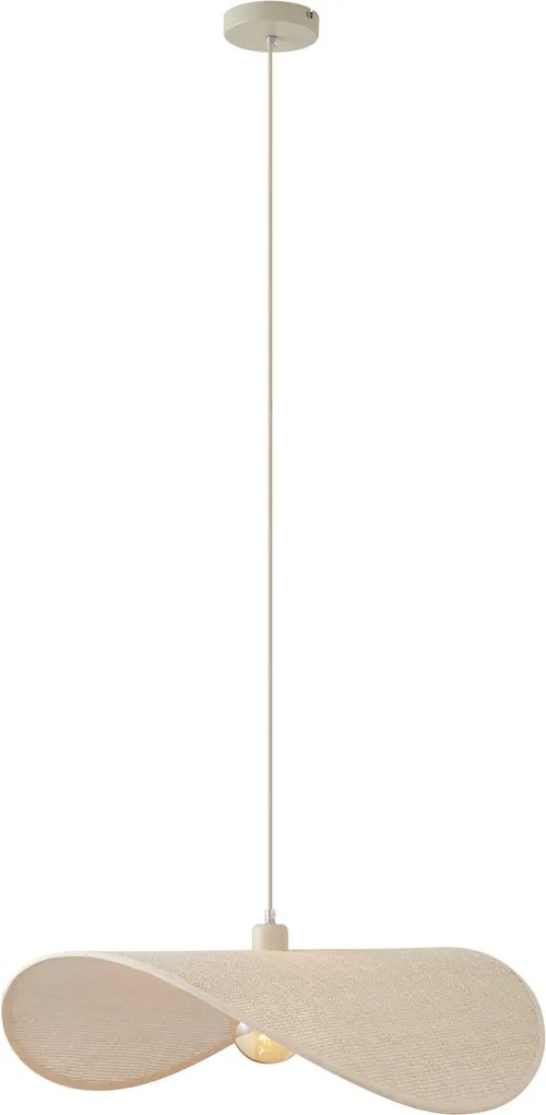 Candeeiro Suspenso Moderno Bege 65cm - Hat