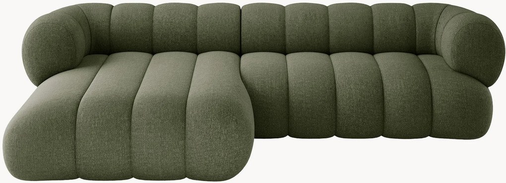 Sofá de canto em chenille Koge (5 lugares)