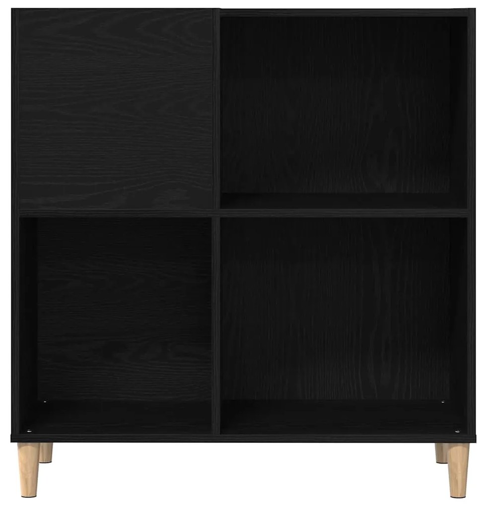 Armário de Gravação vidaXL Preto Carvalho 84,5x38x89 cm Madeira Deriva