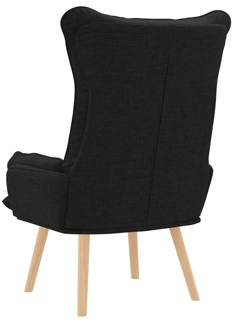 Cadeira Relaxante vidaXL Preto Tecido