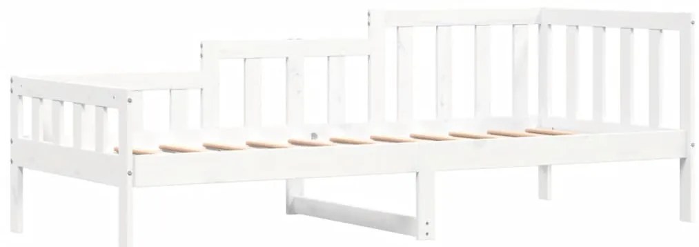 Sofá-cama sem colchão 80x200 cm madeira de pinho maciça branco