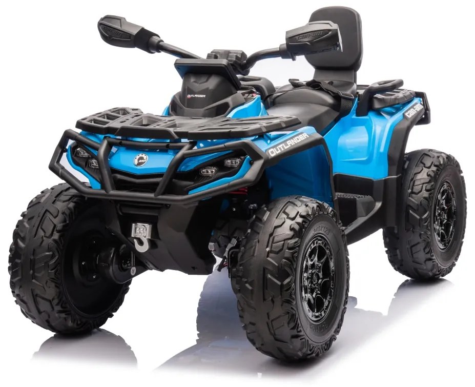 Moto 4 elétrica para crianças 12V Can Am Outlander 4x4 com controlo remoto, rodas Espuma EVA, assento couro Carga até 50Kg Azul