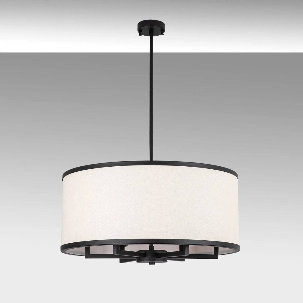 Candeeiro de Teto Way – Preto e Branco – 60 x 60 x 83 cm