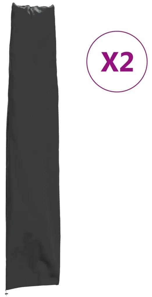 vidaXL Capas para guarda-sol de jardim 2 pcs 170x35/32 cm oxford 420D