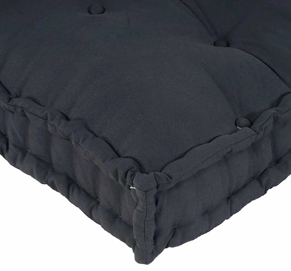 Almofada de Sofá Pallet 3 pcs Antracite Largo Algodão