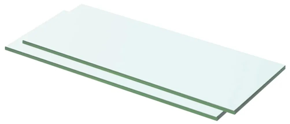 vidaXL Prateleiras 2 pcs 50x15 cm vidro transparente