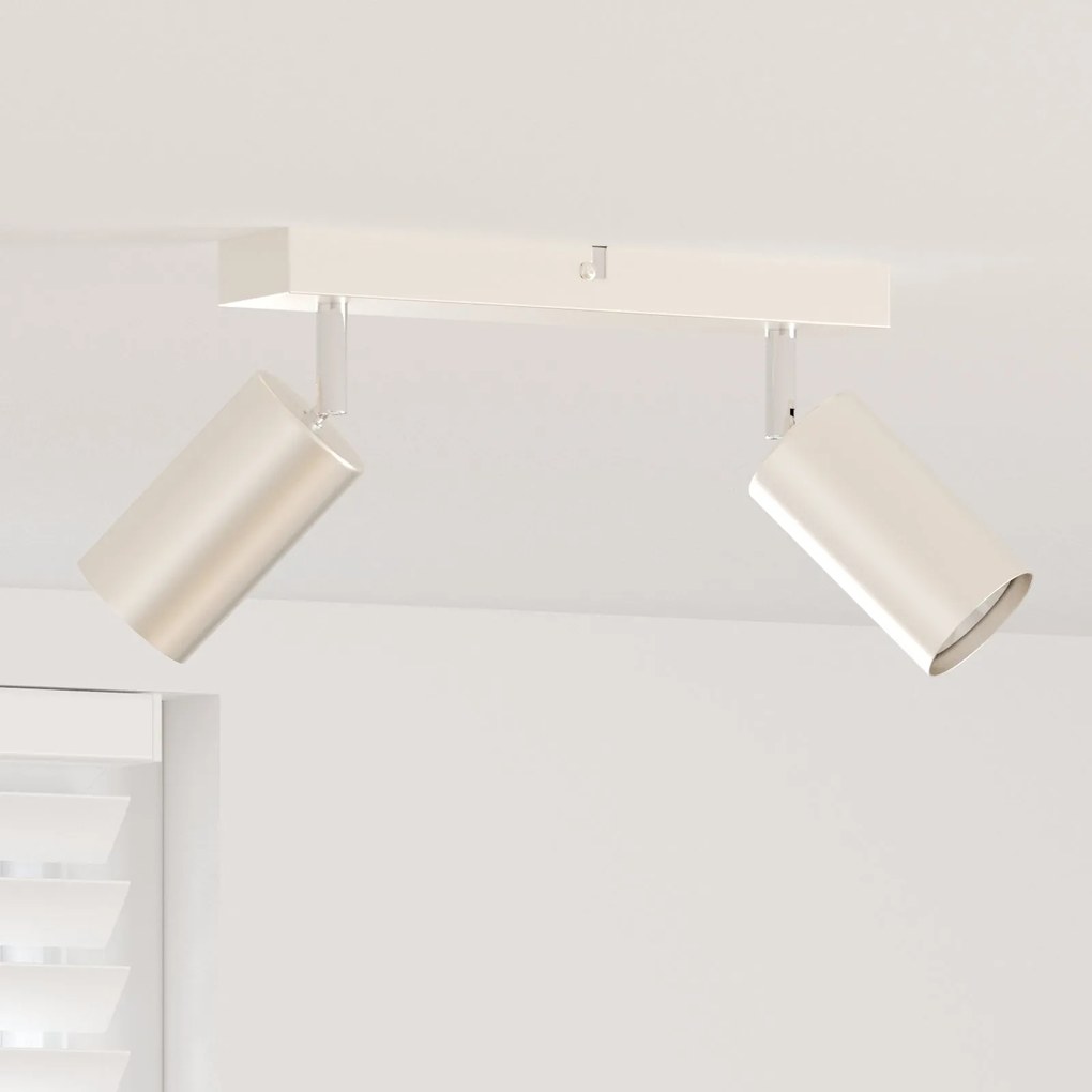 Spotlight de Teto 2 Vias Ajustável Níquel Escovado GU10