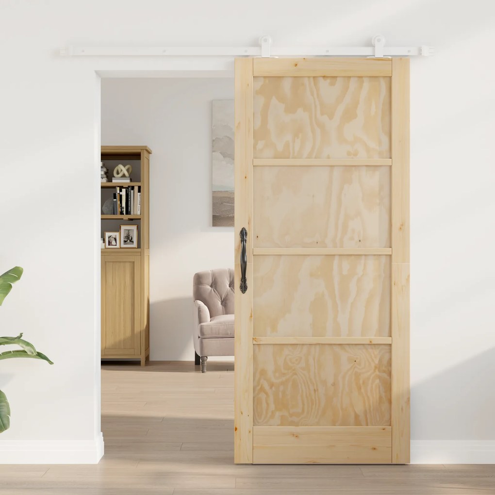 Porta de Correr vidaXL com Conjunto de Ferramentas 86x198,5 cm Madeira