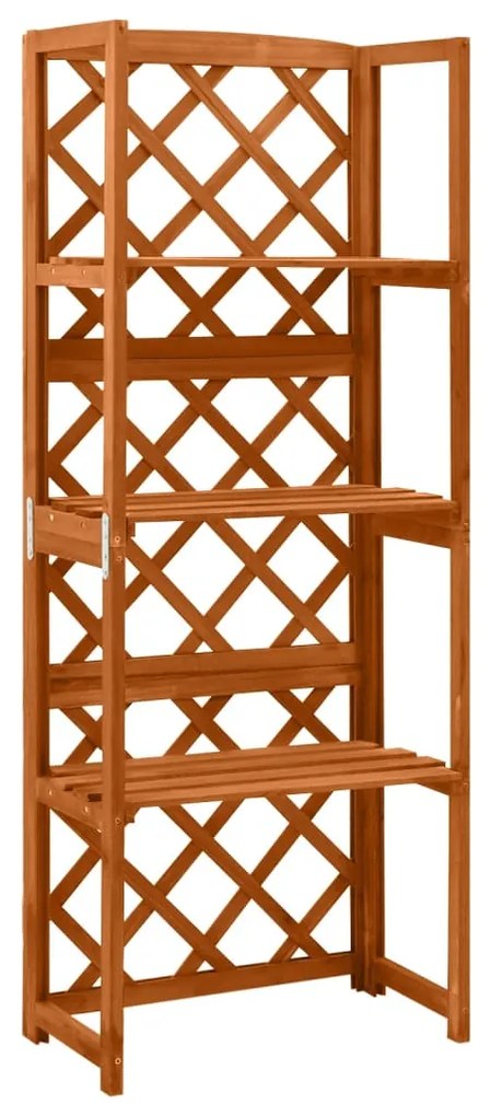316409 vidaXL Treliça com prateleiras 55x30x140 cm madeira de abeto maciça