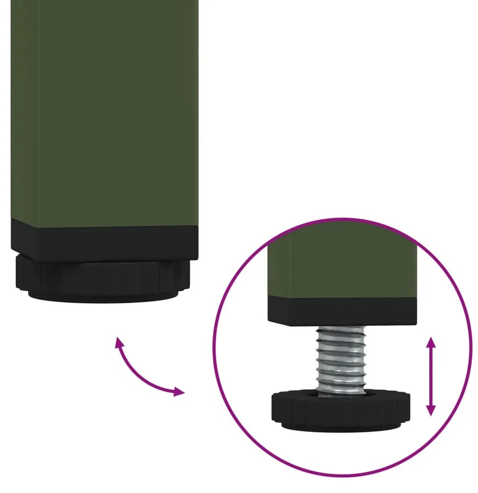 Móvel alto 68x39x101,5 cm aço laminado a frio verde-azeitona