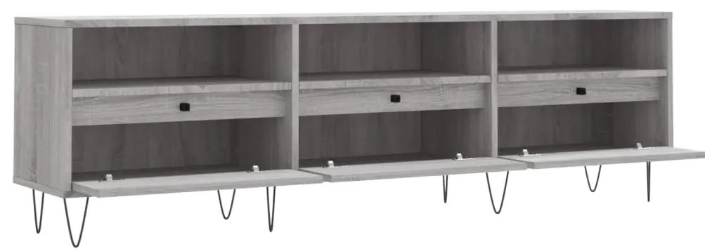 Móvel de TV 150x30x44,5 cm derivados de madeira cinzento sonoma