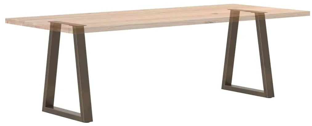 Pés para mesa de jantar em formato de V, 2 peças, aço natural, 60x(72-