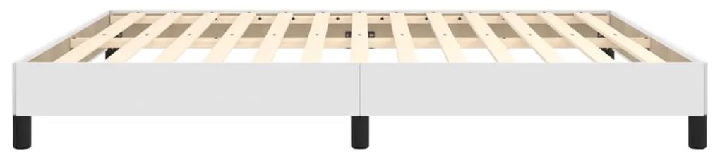 Estrutura de cama 180x200cm couro artificial branco