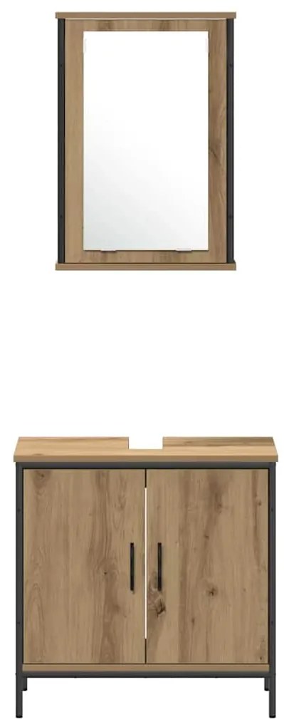 Conjunto de Móveis para Banheiro com 4 Peças em Carvalho Artisan e Mad