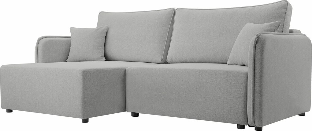 Sofá de canto TrendyNest Turtura, Cama com arrumação, 227x147x93cm, 107 kg, Pernas: Plástico