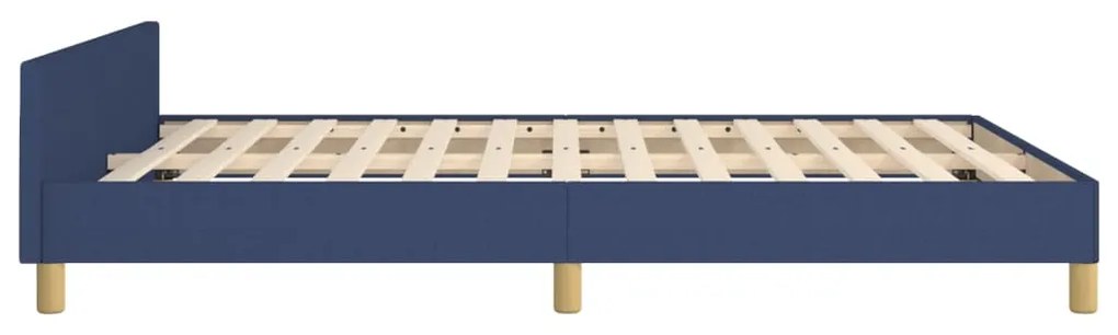 Estrutura de cama sem colchão 140x200 cm tecido azul
