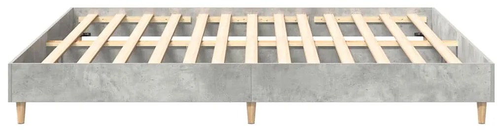 Estrutura cama s/ colchão 160x200cm cinza cimento
