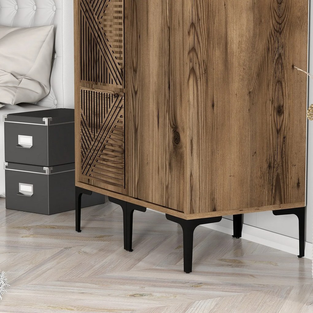 Roupeiro Kumsal PS – Nogueira – 80x47,5x201,4 cm