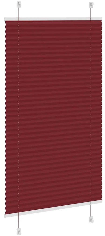 Plissado Cego Bordéus Vermelho 75x150 cm Largura Tecido