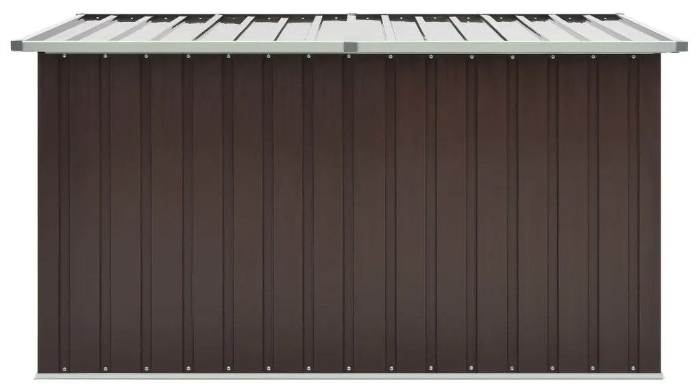Caixa de arrumação para jardim 171x99x93 cm castanho