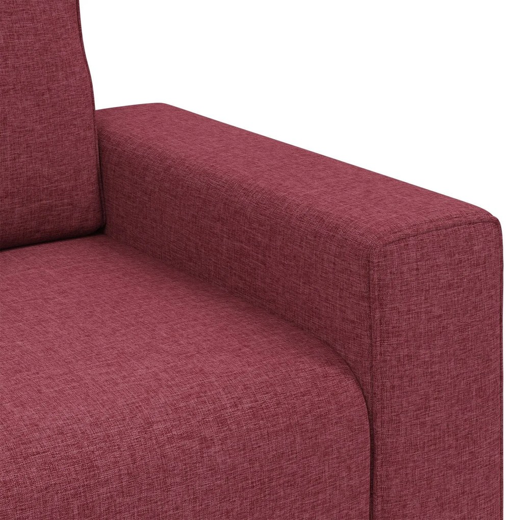 Poltrona vidaXL Vermelha Vinho de 59 cm em Tecido