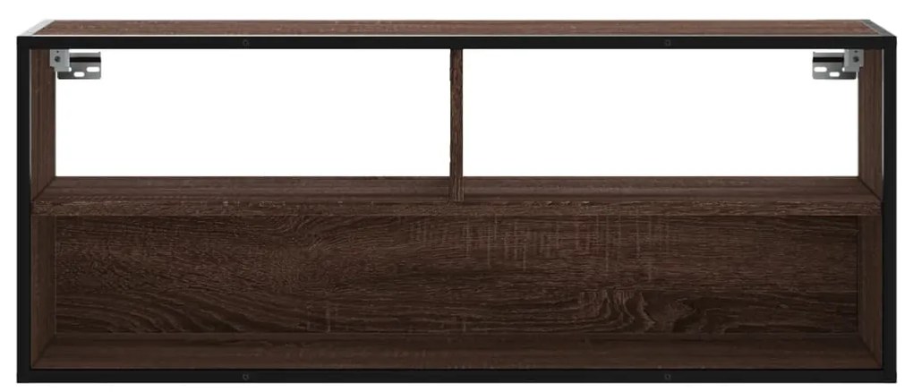 Móvel p/TV 100x31x39,5cm deriv. madeira/metal carvalho castanho