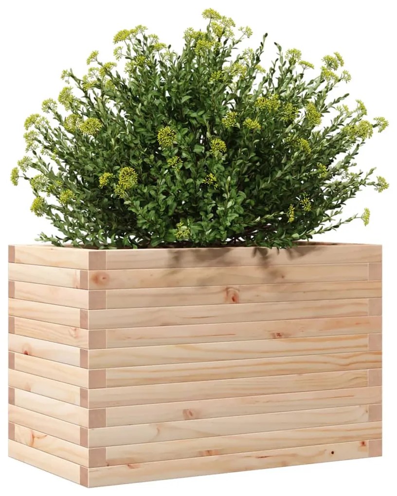 Vaso/floreira de jardim 70x40x45,5 cm madeira de pinho maciça